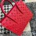 Christian Louboutin Red Studded Embellished Handbag With Signature Motifs #A52423