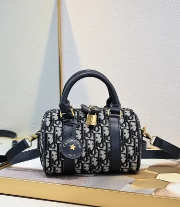 DIOR Blue Oblique Print Fabric Bag #A61246