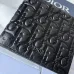 Dior Black Leather Wallet With Embossed Signature Pattern And Luxury Branding #A50111