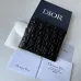 Dior Black Leather Wallet With Embossed Signature Pattern And Luxury Branding #A50111
