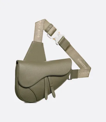 Dior Saddle Belt Bag in Olive Green Leather With Signature Strap Design  size:27×20×5cm #A54111