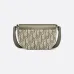 Dior Olive Green Oblique Pattern Crossbody Bag With Signature Lock Design  size:19×13×4cm #A54109