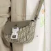 Dior Olive Green Oblique Pattern Crossbody Bag With Signature Lock Design  size:19×13×4cm #A54109