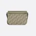 Dior Olive Green Oblique Pattern Crossbody Bag With Signature Lock Design size:23×17×6cm #A54106