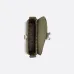 Dior Olive Green Leather Crossbody Bag With Signature Lock And Adjustable Strap  size:23×17×6cm #A54107