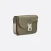 Dior Olive Green Leather Crossbody Bag With Signature Lock And Adjustable Strap  size:23×17×6cm #A54107