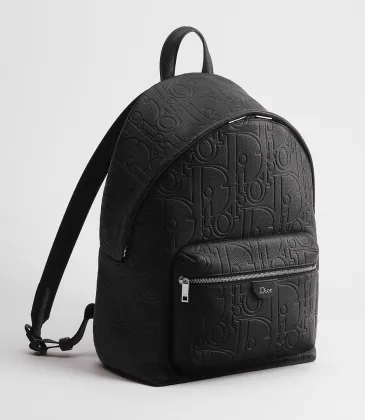 Dior 93968 Rider Oblique Embossed Leather Backpack CD Buckle Adjustable Strap Laptop Daypack #A65990 Dior 93968 Rider Oblique Embossed Leather Backpack CD Buckle Adjustable Strap Laptop Daypack #A65990