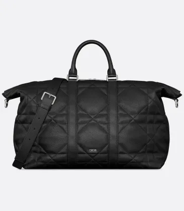 Dior Black Quilted Leather Duffle Bag With Versatile Straps For Luxury Travel And Stylish Trips  #A50066