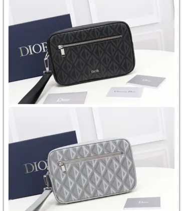 Dior Geometric Pattern Clutch Bags in Black and Gray for Sophisticated Accessorizing #A50083