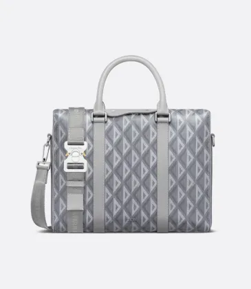 Elegant Grey Patterned Dior Briefcase for Sophisticated Business and Travel size:35×27×6cm #A54112