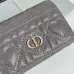 Dior Caro Glycine Wallet S4206 Grey 11x2.5x7.5cm #A62935