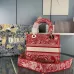 Dior Lady D - Lite Bag With Floral Embroidery And Branded Strap size:24×20×11cm #A53711