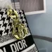 Dior Lady D - Lite Bag With Houndstooth Print And Branded Strap size:24×20×11cm #A53713