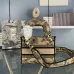 Dior Lady D - Lite Bag With Floral Jacquard And Branded Strap size:17×15×7cm #A53705