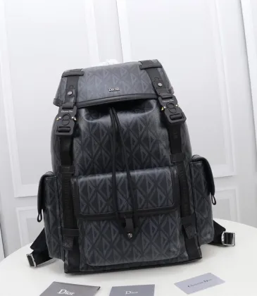Dior Geometric Pattern Backpack With Functional Straps And Spacious Compartments For Urban Adventures #A50076