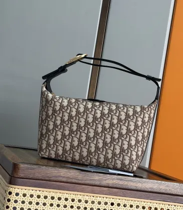 Dior Jett Vintage Oblique Jacquard Shoulder Bag Gold CD Buckle Mini Underarm Handbag #A65968 Dior Jett Vintage Oblique Jacquard Shoulder Bag Gold CD Buckle Mini Underarm Handbag #A65968