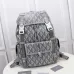 Dior Gray Patterned Backpack With Functional Pockets And Adjustable Straps size:43×51×20cm #A54103