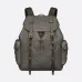 Dior Men's Grey Embossed Leather Backpack with Signature Hardware - Luxury Fashion for Urban &amp; Travel Essentials A205 #A57316