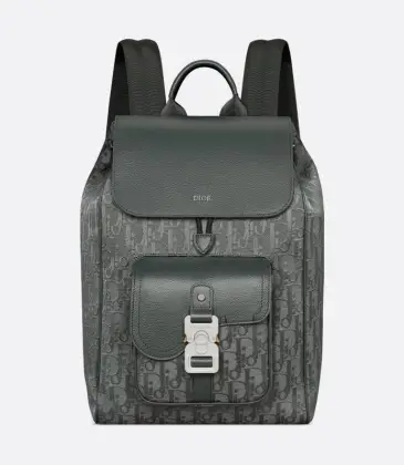 Dior Men's Grey Oblique Canvas & Grained Leather Backpack - Stylish Luxury for Daily & Travel Use H870 #A57315 Dior Men's Grey Oblique Canvas & Grained Leather Backpack - Stylish Luxury for Daily & Travel Use H870 #A57315