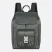 Dior Men's Grey Oblique Canvas &amp; Grained Leather Backpack - Stylish Luxury for Daily &amp; Travel Use H870 #A57315