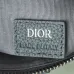 Dior Embossed Pattern Saddle Bags In Black And Gray For Sophisticated Accessorizing #A50069