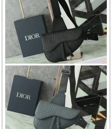 Dior Embossed Pattern Saddle Bags In Black And Gray For Sophisticated Accessorizing #A50069