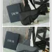 Dior Embossed Pattern Saddle Bags In Black And Gray For Sophisticated Accessorizing #A50069