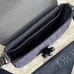 Dior Blue Denim Oblique Pattern Crossbody Bag With Leather Accents size:19×13×4cm #A54113