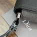 Dior Small Saddle Messenger Bag – Anthracite Gray Oblique Canvas &amp; Grained Calfskin with Aluminum Buckle #A59162