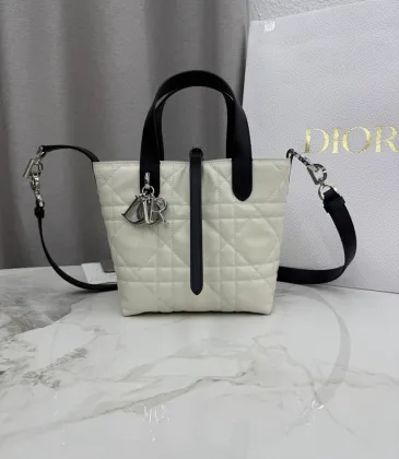 Dior Toujours Cannage Tote Bag M2835 White 18.5x18.5x12cm #A62939