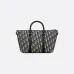 Dior Black Oblique Pattern Tote Bag With Dual Carrying Options  size:31×18×12cm #A54105