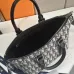 Dior Black Oblique Pattern Tote Bag With Dual Carrying Options  size:31×18×12cm #A54105