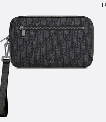 Chic Dior Oblique Monogram Clutch With Wrist Strap For Stylish Everyday Accessorizing #A50100