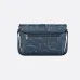 Dior - Inspired Embossed Leather Crossbody Bag in Navy Blue size:28×18×9.5cm #A53899