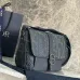 Dior - Inspired Embossed Leather Crossbody Bag in Navy Blue size:28×18×9.5cm #A53899