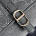 Dior - Inspired Embossed Leather Crossbody Bag in Navy Blue size:28×18×9.5cm #A53899