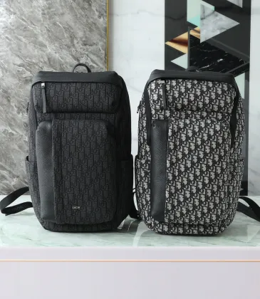 Dior Oblique Pattern Backpack With Leather Accents For Urban Style size:32×46×7cm #A54065