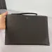 Fendi Pouch Sleek Black Leather Minimalist Logo Redefining Timeless Elegance size:30×20cm #A54204