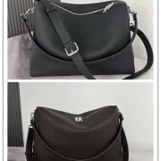 Fendi Brown/Black Grained Leather Hobo Bag with Adjustable Strap - Luxurious Women's Crossbody Shoulder Bag for Timeless Elegance #A58177 Fendi Brown/Black Grained Leather Hobo Bag with Adjustable Strap - Luxurious Women's Crossbody Shoulder Bag for Timeless Elegance #A58177