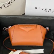 Givenchy Orange Leather Crossbody Bag With Signature Branding #A52347