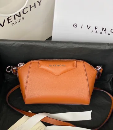 Givenchy Orange Leather Crossbody Bag With Signature Branding #A52347