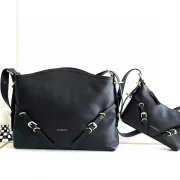Givenchy Black Leather Shoulder Bags With Distinctive Metal Accents For Fashionistas #A52343