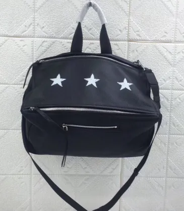Givenchy Black Leather Star Embellished Multi Zip Tote Bag #A52354