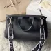 Givenchy Black Leather Top Handle Bag With Logo Webbing Strap #A52352