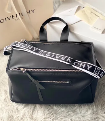 Givenchy Black Leather Top Handle Bag With Logo Webbing Strap #A52352