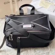Givenchy Black Nylon Structured Bag With Contrast Detailing And Logo Plaque #A52353