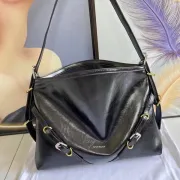 Givenchy Black Leather Shoulder Bag With Signature Hardware #A52355
