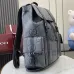 Gucci GG Supreme Canvas Backpack With Leather Trim And Drawstring Closure #A50427