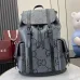 Gucci GG Supreme Canvas Backpack With Leather Trim And Drawstring Closure #A50427