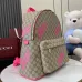Gucci GG Supreme Backpack With Bold Pink Logo Detailing size:36×41×18cm #A53379